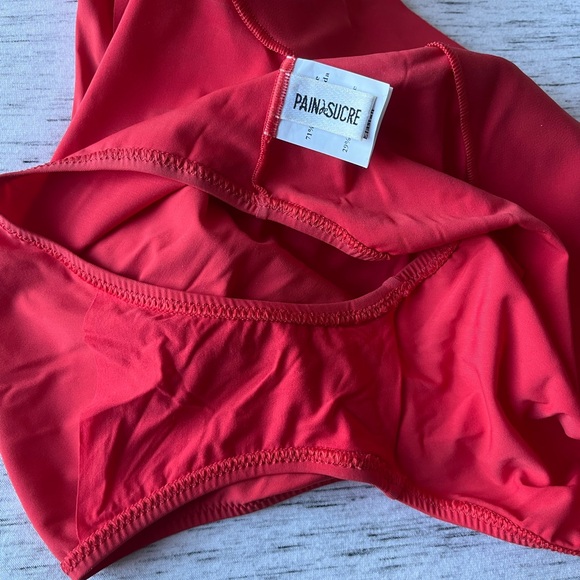 Pain de Sucre Capri Luxury Bathing Suit One-Piece Coral Red - Picture 9 of 14